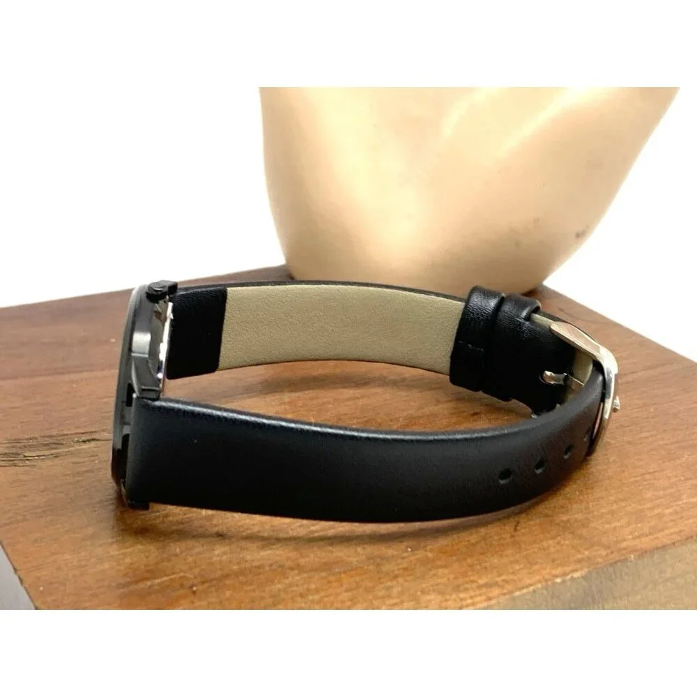 Calvin Klein Women's Watch 25100034 Feel Quartz Black Leather Strap 30mm